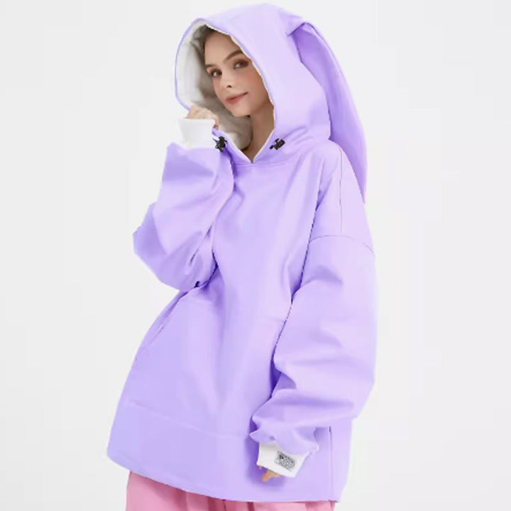 Doorek Unisex Cute Bunny Rabbit Snow Hoodie - Long Ears Decoration