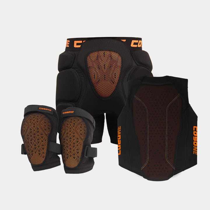 COSONE Unisex Protective Shorts &amp; Knee Pads &amp; Back Protector