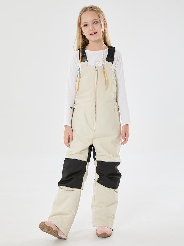 Girls Winter Trek Light Reflective Knee Guard Waterproof Insulated Snow Bib Pants