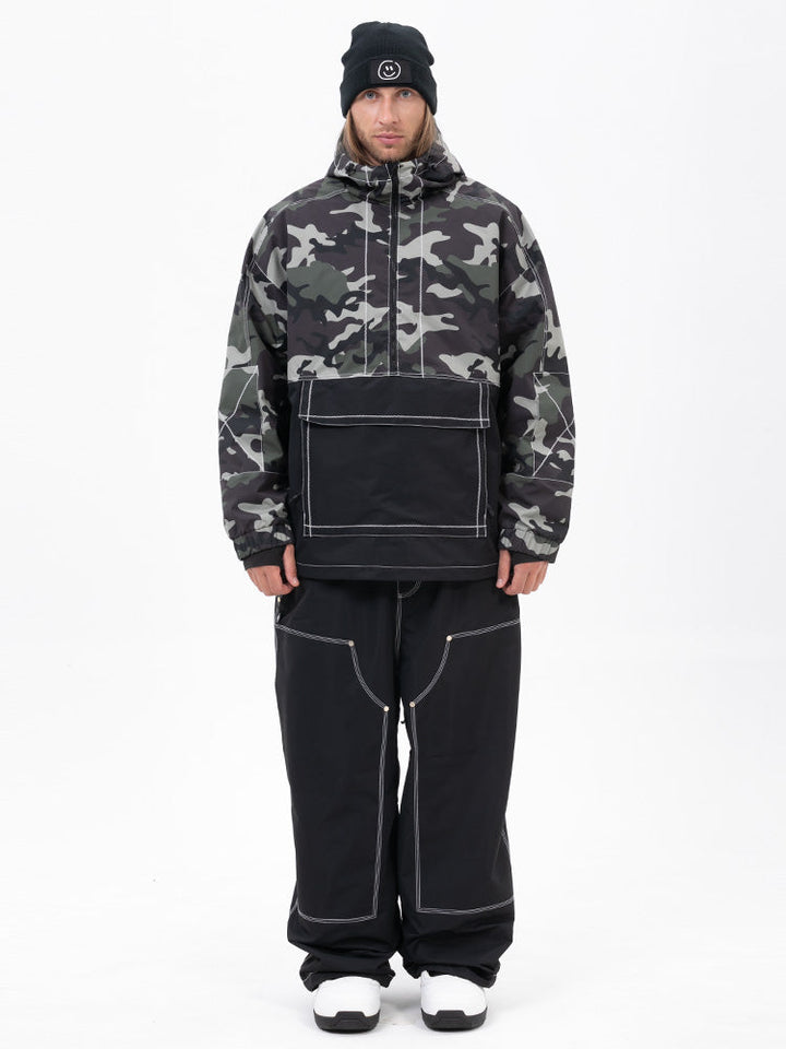 Men’s Mountain Vibe Pullover Jacket &amp; Urban Freerider Baggy Snow Pants Set