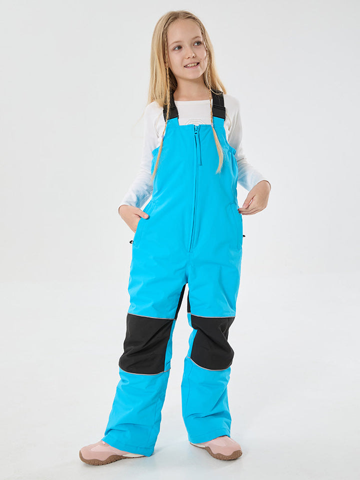Girls Winter Trek Light Reflective Knee Guard Waterproof Insulated Snow Bib Pants