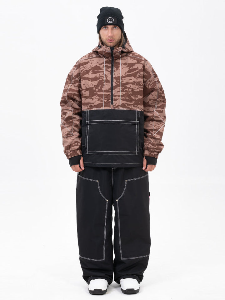 Men’s Mountain Vibe Pullover Jacket &amp; Urban Freerider Baggy Snow Pants Set