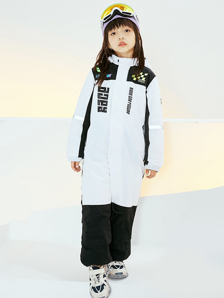 Nandn Kids Unisex Winter Alpine Adventure Waterproof One Piece Snowsuits