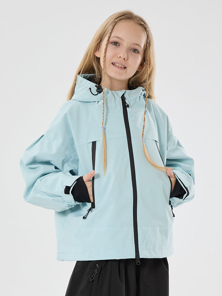 Girls Snow Hopper Bunny Ear Hooded Waterproof Thermal Snow Jacket