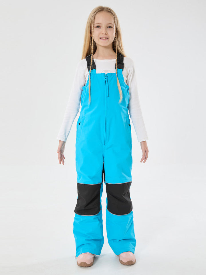 Girls Winter Trek Light Reflective Knee Guard Waterproof Insulated Snow Bib Pants