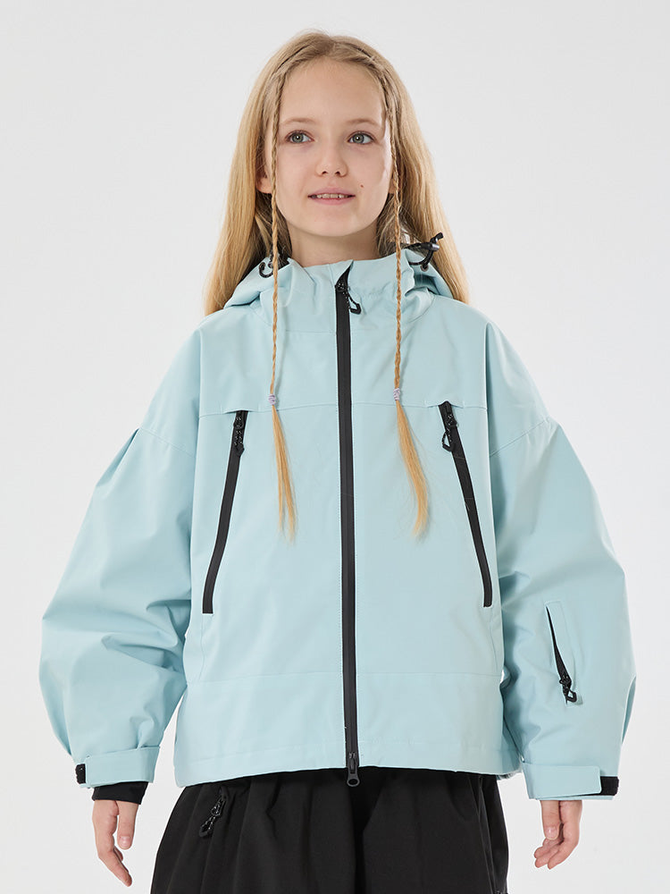 Girls Snow Hopper Bunny Ear Hooded Waterproof Thermal Snow Jacket