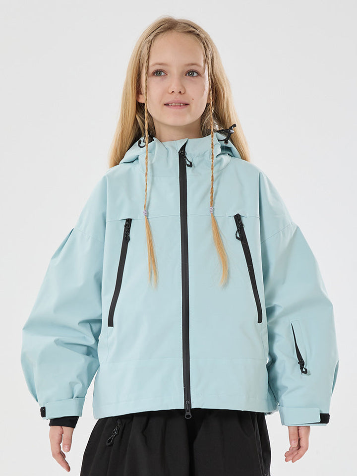 Girls Snow Hopper Bunny Ear Hooded Waterproof Thermal Snow Jacket