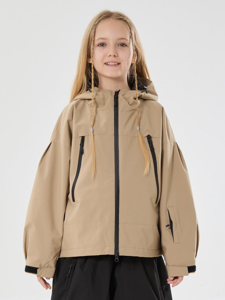 Girls Snow Hopper Bunny Ear Hooded Waterproof Thermal Snow Jacket