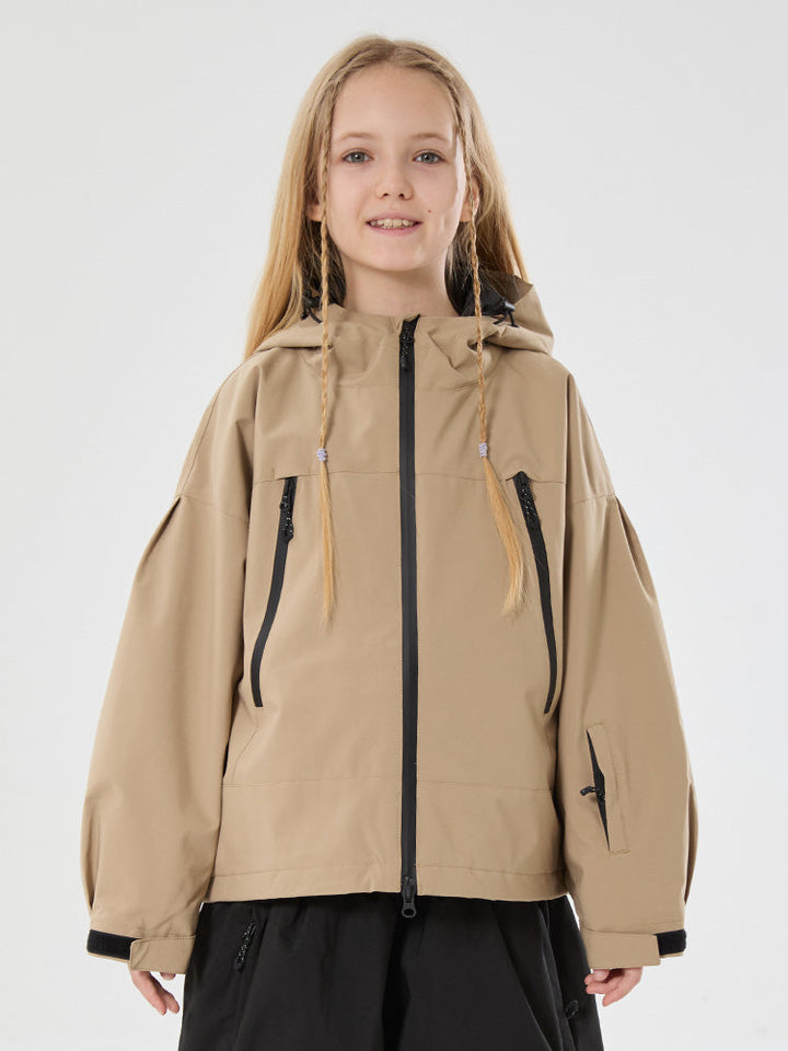Girls Snow Hopper Bunny Ear Hooded Waterproof Thermal Snow Jacket