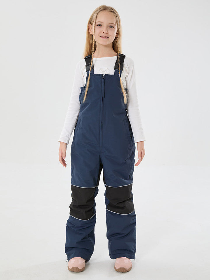 Girls Winter Trek Light Reflective Knee Guard Waterproof Insulated Snow Bib Pants