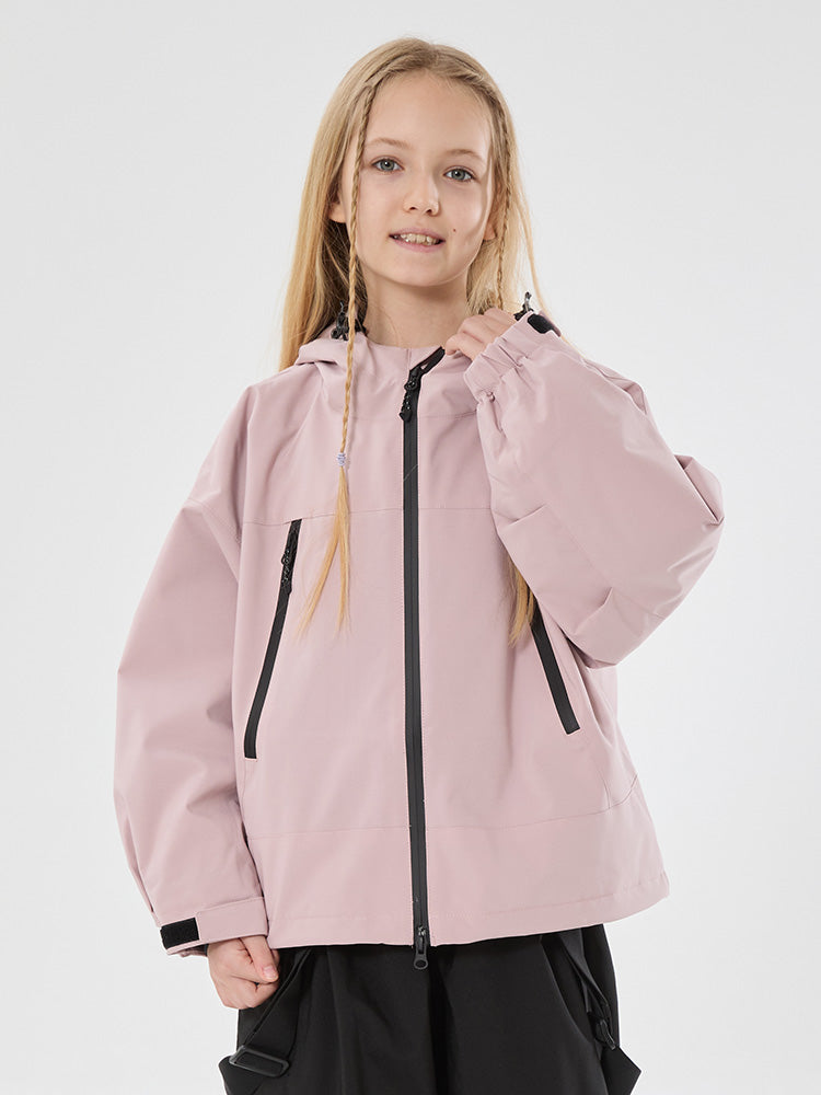 Girls Snow Hopper Bunny Ear Hooded Waterproof Thermal Snow Jacket