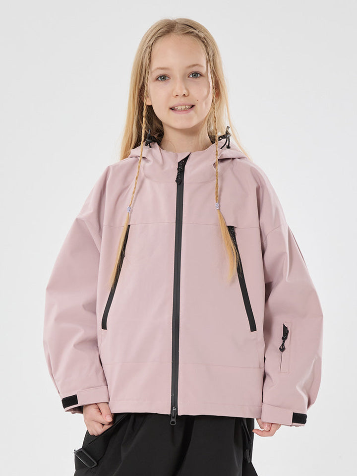 Girls Snow Hopper Bunny Ear Hooded Waterproof Thermal Snow Jacket
