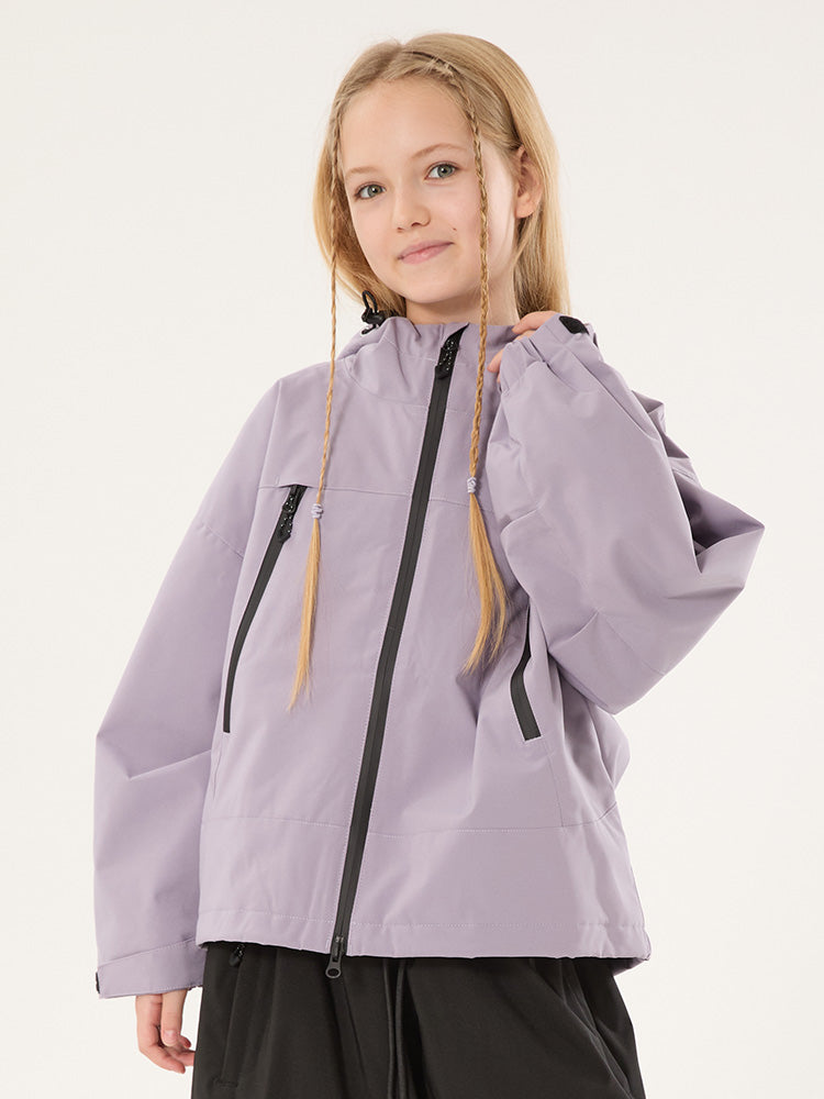Girls Snow Hopper Bunny Ear Hooded Waterproof Thermal Snow Jacket