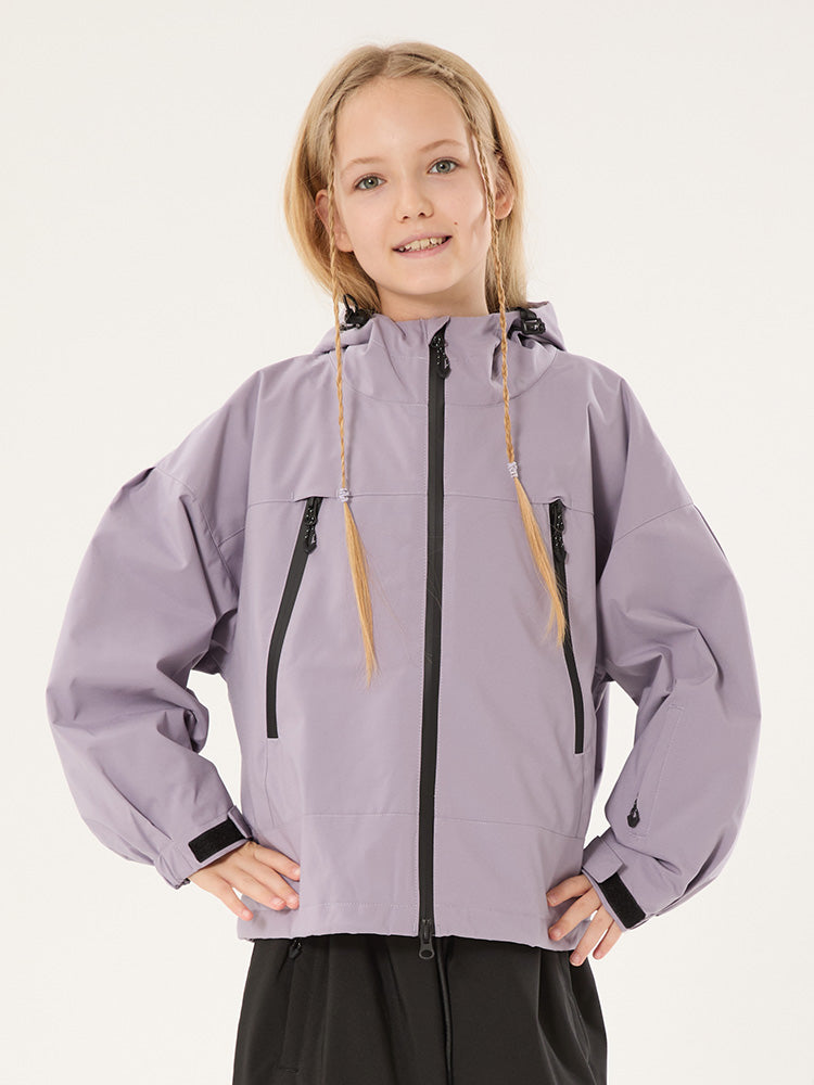 Girls Snow Hopper Bunny Ear Hooded Waterproof Thermal Snow Jacket