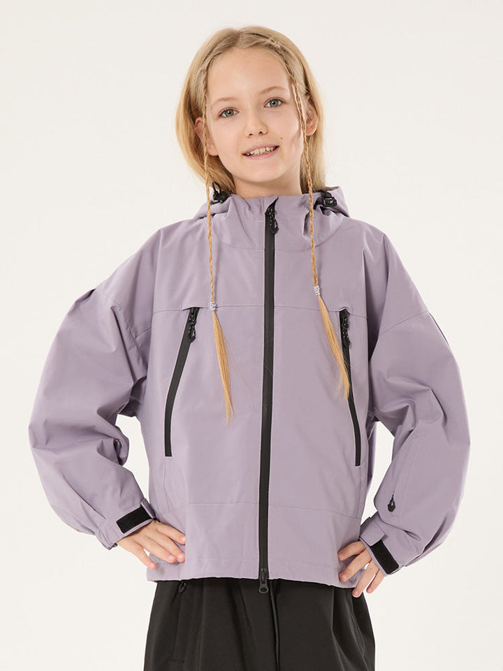 Girls Snow Hopper Bunny Ear Hooded Waterproof Thermal Snow Jacket