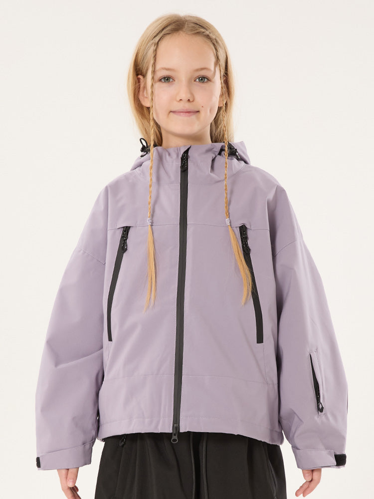 Girls Snow Hopper Bunny Ear Hooded Waterproof Thermal Snow Jacket