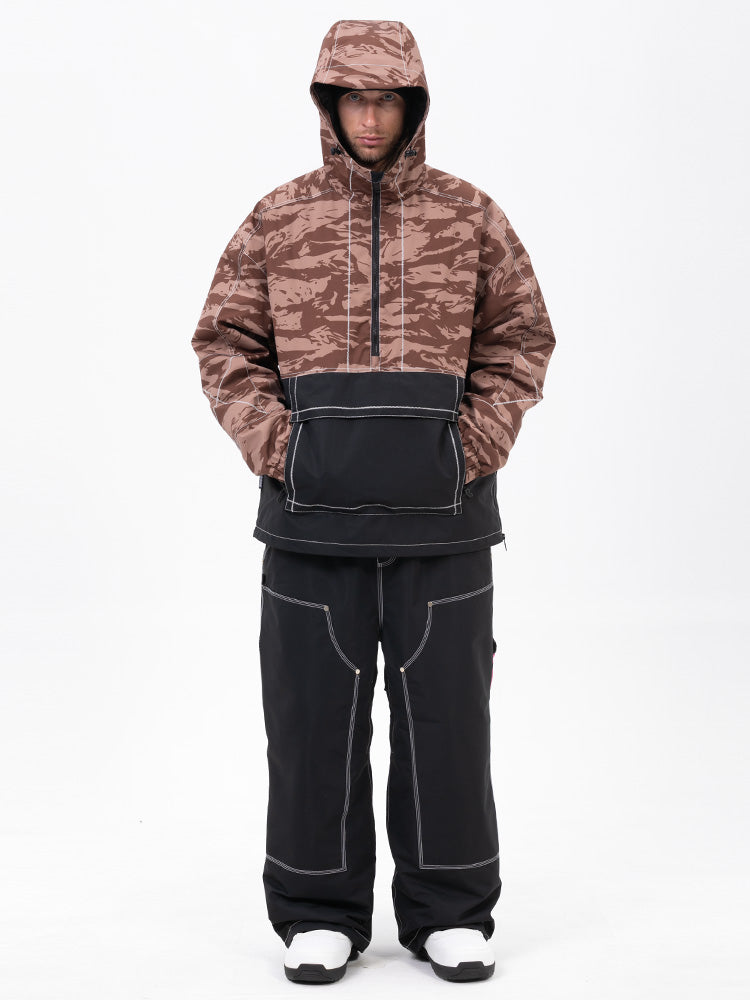 Men’s Mountain Vibe Pullover Jacket &amp; Urban Freerider Baggy Snow Pants Set