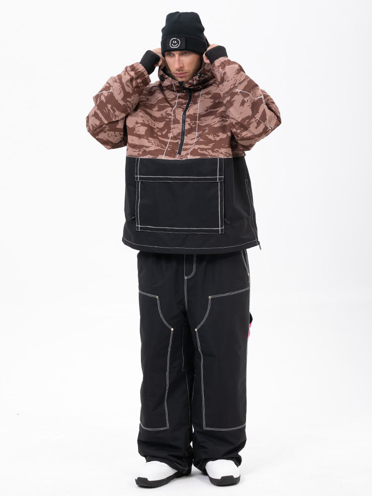 Men’s Mountain Vibe Pullover Jacket &amp; Urban Freerider Baggy Snow Pants Set