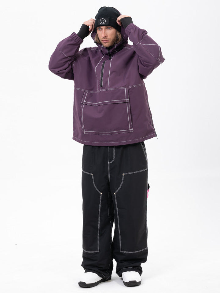 Men’s Mountain Vibe Pullover Jacket &amp; Urban Freerider Baggy Snow Pants Set