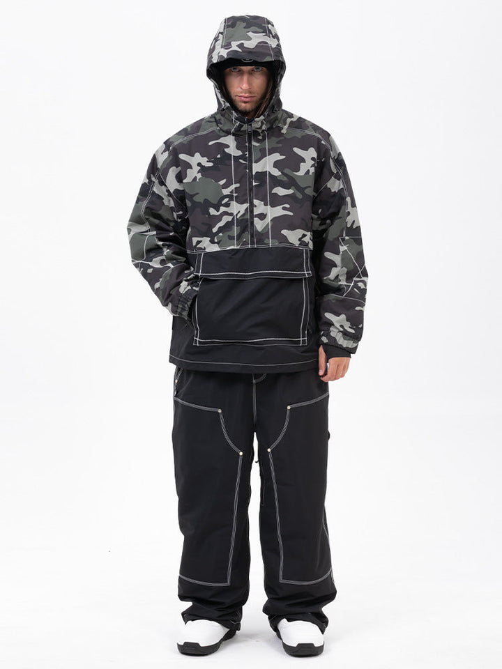 Men’s Mountain Vibe Pullover Jacket &amp; Urban Freerider Baggy Snow Pants Set