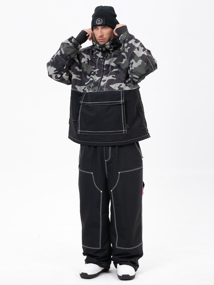 Men’s Mountain Vibe Pullover Jacket &amp; Urban Freerider Baggy Snow Pants Set