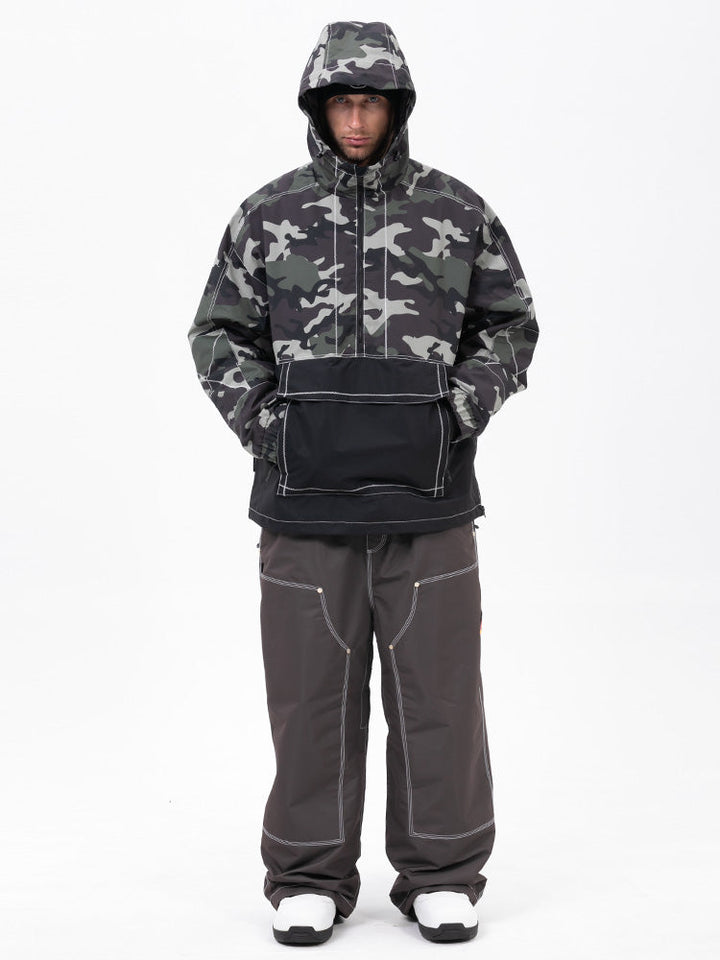 Men’s Mountain Vibe Pullover Jacket &amp; Urban Freerider Baggy Snow Pants Set