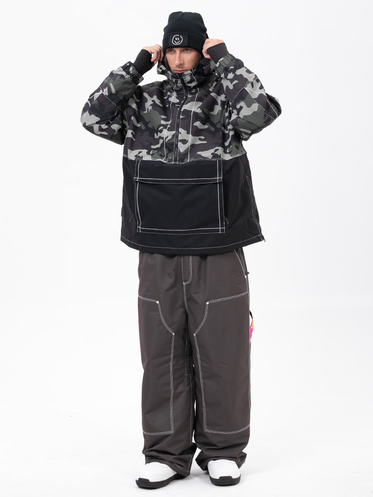 Men’s Mountain Vibe Pullover Jacket &amp; Urban Freerider Baggy Snow Pants Set