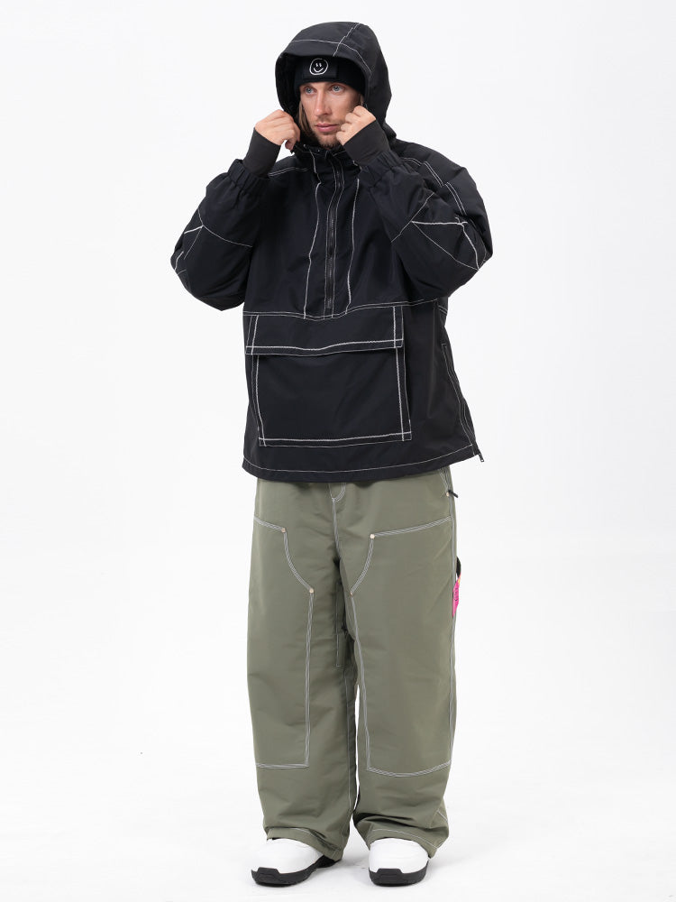 Men’s Mountain Vibe Pullover Jacket &amp; Urban Freerider Baggy Snow Pants Set