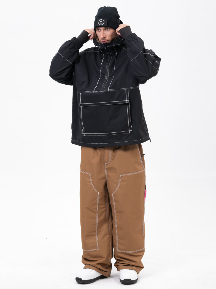 Men’s Mountain Vibe Pullover Jacket &amp; Urban Freerider Baggy Snow Pants Set