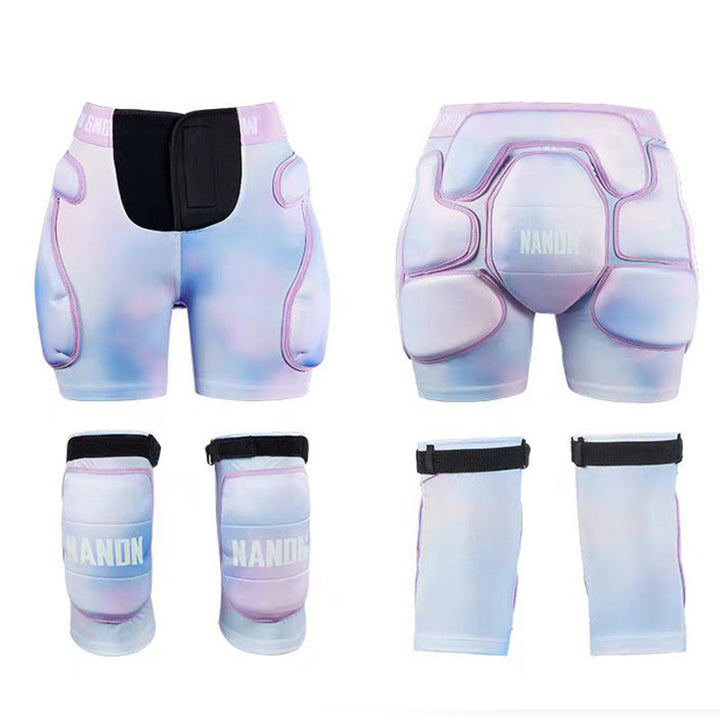 Nandn Unisex Tri-Flex Protective Shorts &amp; Knee Pads Set