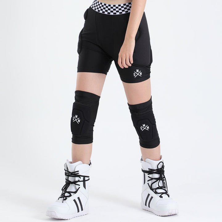 SMN Unisex Undercover Protective Impact Shorts &amp; Knee Pads