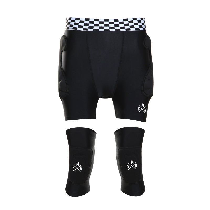 SMN Unisex Undercover Protective Impact Shorts &amp; Knee Pads