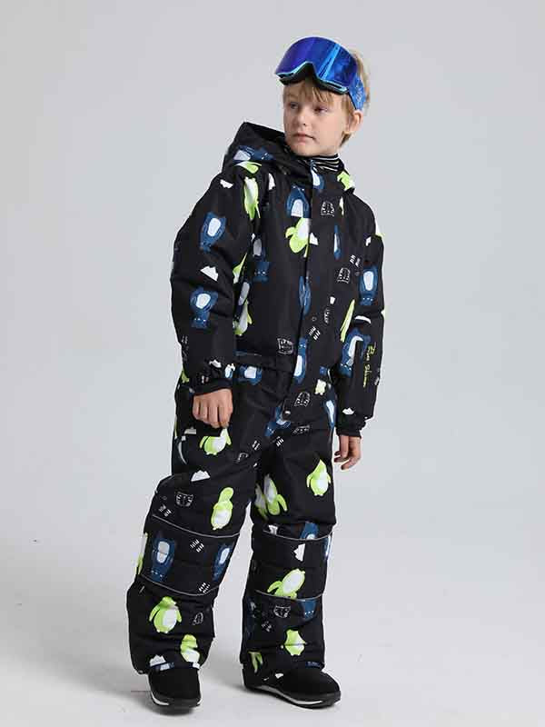 Boy &amp; Girls Penguin One Piece Snowsuits
