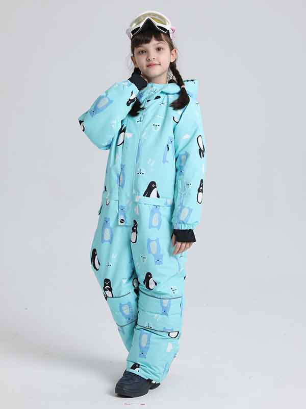 Boy &amp; Girls Penguin One Piece Snowsuits