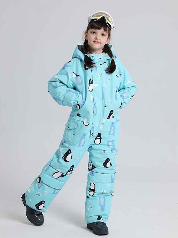 Boy &amp; Girls Penguin One Piece Snowsuits