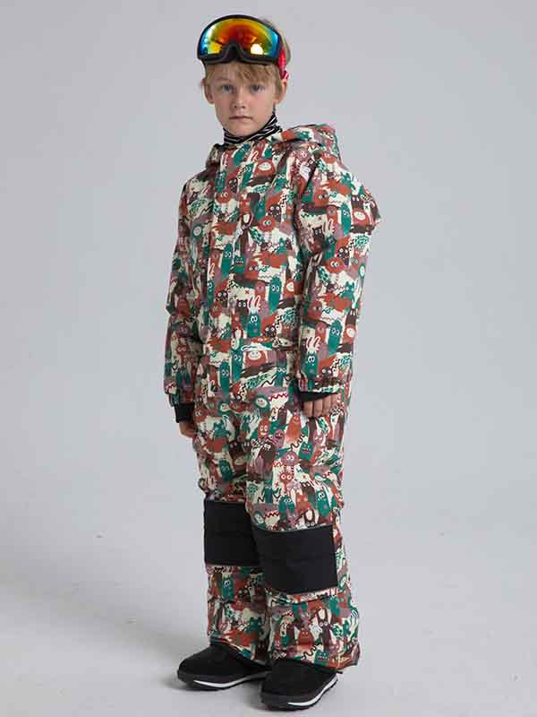 Boy &amp; Girls Animal World One Piece Snowsuits