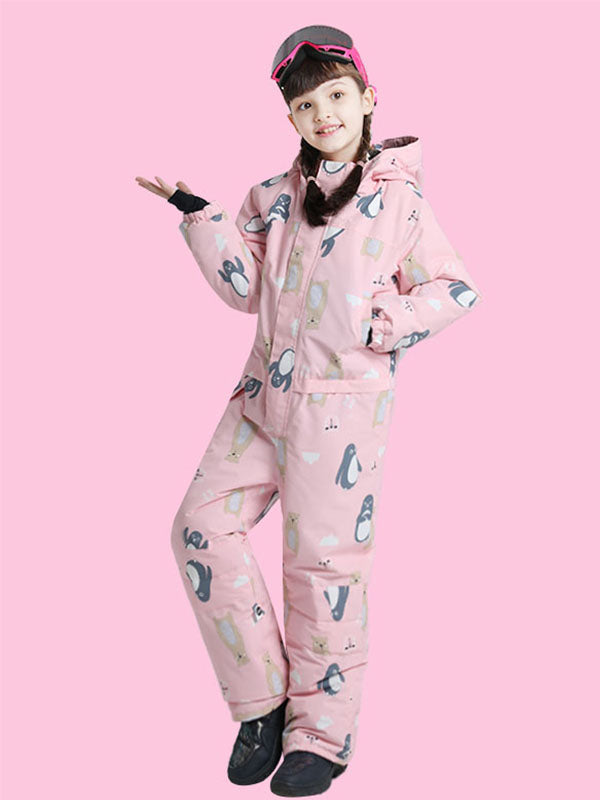 Boy &amp; Girls Unisex Phibee One Piece Stylish Ski Suits Winter Jumpsuit Snowsuits