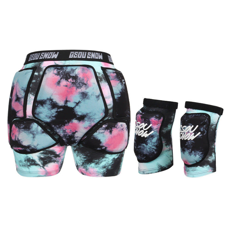 Gsou Snow Unisex Undercover Protective Shorts &amp; Knee Pads Set