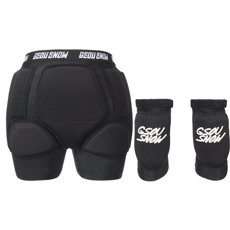 Gsou Snow Unisex Undercover Protective Shorts &amp; Knee Pads Set