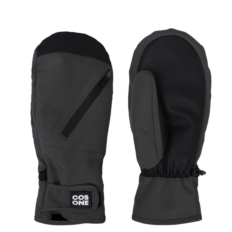 Cosone Unisex Zipper Pocket Waterproof Snow Mittens Gloves