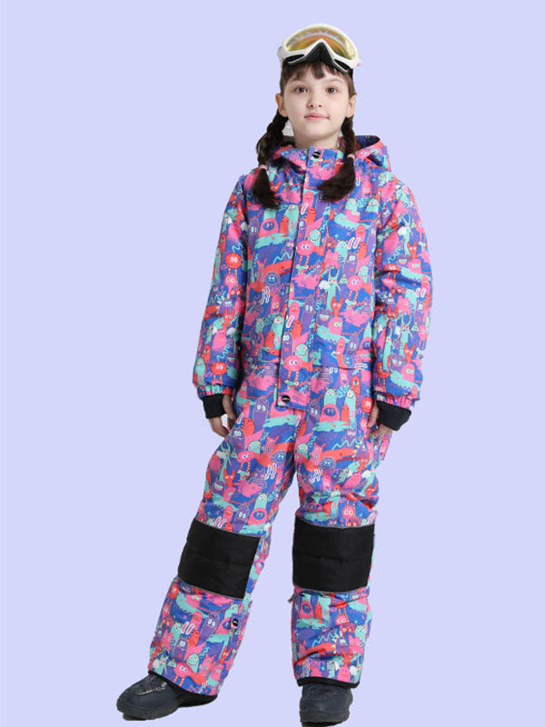 Boy &amp; Girls Unisex Phibee One Piece Stylish Ski Suits Winter Jumpsuit Snowsuits