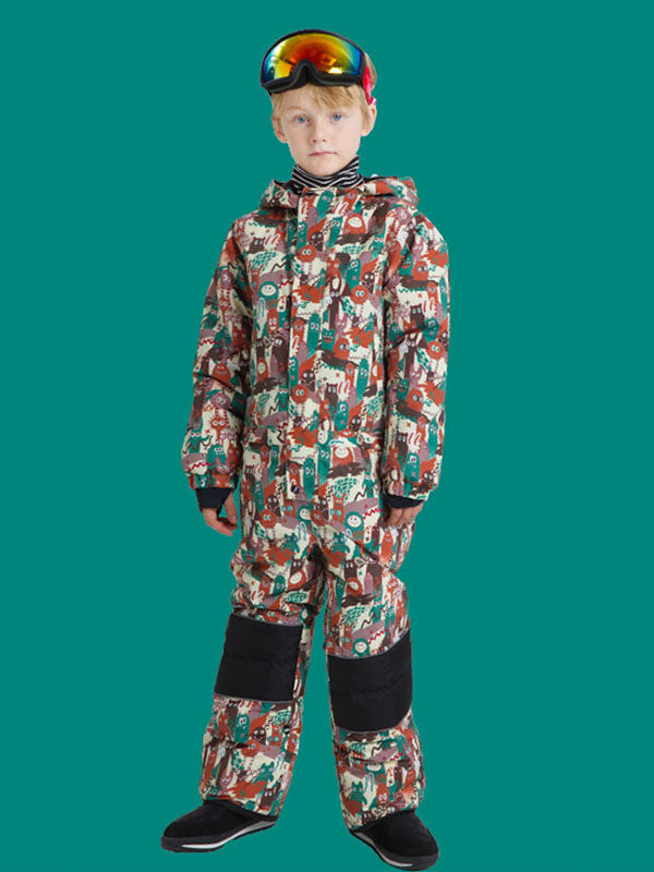 Boy &amp; Girls Unisex Phibee One Piece Stylish Ski Suits Winter Jumpsuit Snowsuits