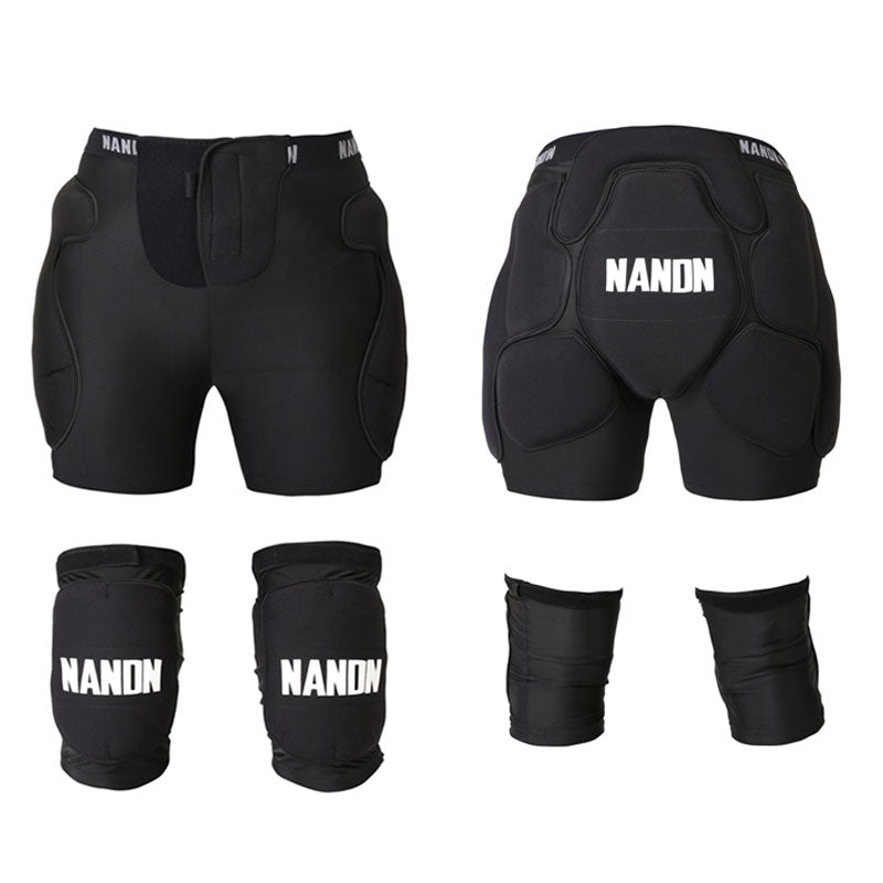 Nandn Unisex Tri-Flex Protective Shorts &amp; Knee Pads Set