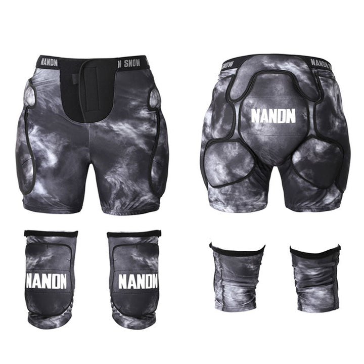Nandn Unisex Tri-Flex Protective Shorts &amp; Knee Pads Set